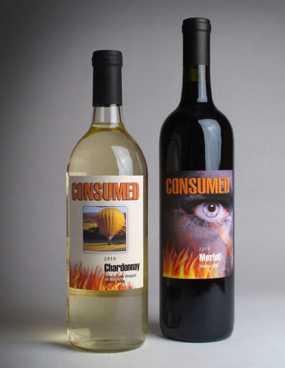 Consumed - Promotional Wine Bottles