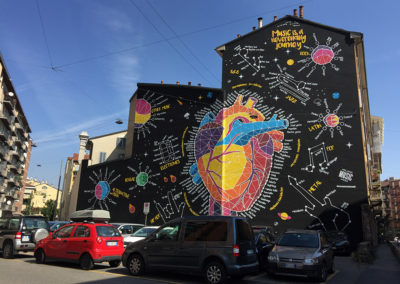 Music Heart Graffiti. Big, bold, bright and imaginative.