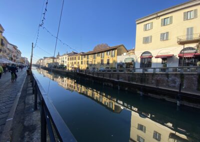 Looking west along the canal, past my apartment