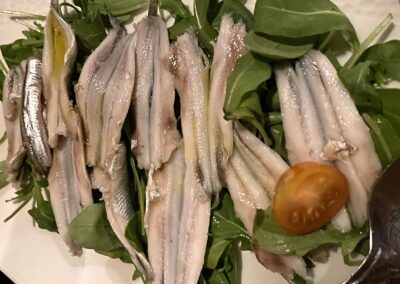 "Alici", fresh anchovies with lemon juice and EVOO