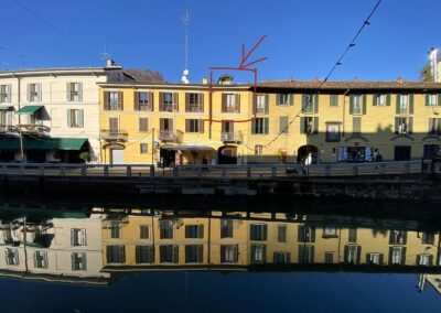 My apartment along the canal, with it's bedroom dormer