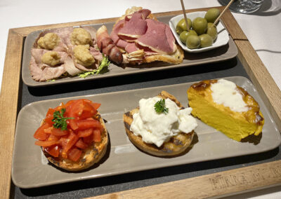 Aperitivo platter at Bugandè