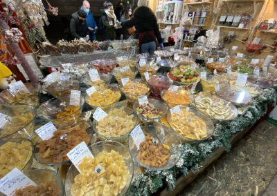 Dried and candied fruits of all sorts.