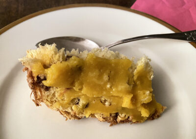 Bread with zabaglione spread