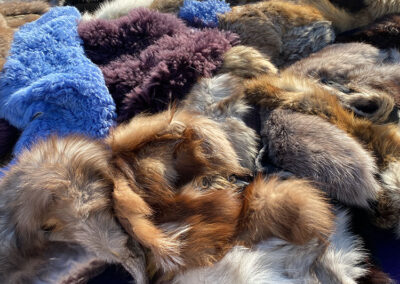 Fur stoles, ruffs, hats, plus not-fur