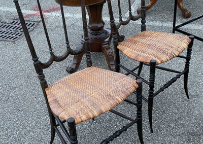Chiavarine chairs, delicate in appearance