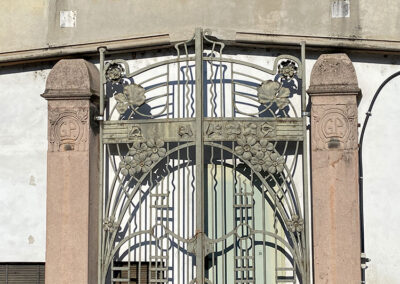 Art Nouveau "Liberty" market entrance in Casale