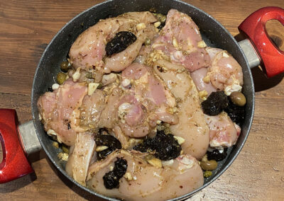 Chicken Mirabella prepped for New Year's Eve dinner